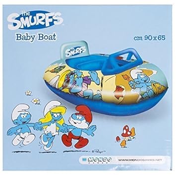 Lively Moments Aufblasbares Boot Die Schlümpfe / Schlumpf / Smurf ca. 90 x 65 cm