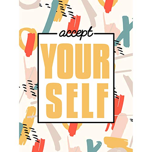 Wee Blue Coo Funky Affirmation Accept Yourself Art Print Canvas Premium Wall Decor Poster