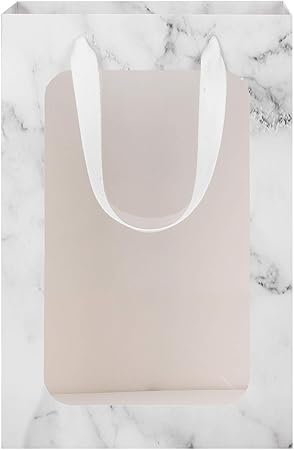 Amazon 紙袋 手提げ 透明 ラッピング バッグ ギフト袋 ペーパーバッグ プレゼント 包装素材 モダン 防水 中身見える ギフト紙袋 10枚入 16 30cm 3カラー展開 シンプル 記念日 お祝い 景品おまけ ギフトバッグ 袋 文房具 オフィス用品