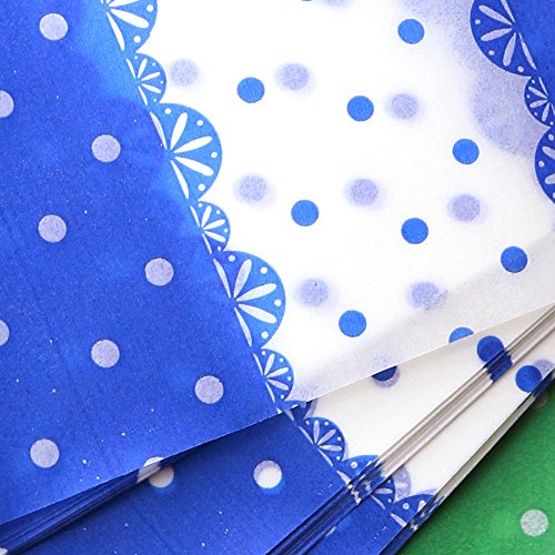 PRALB 400PCS Four Color Lovely Printed Wax Paper For Baking Nougat Candy Wrapping Paper, Chocolate Candy Wrappers, Greaseproof Wax Paper Homemade Candy Wrapper Paper. - Thumbnail 4
