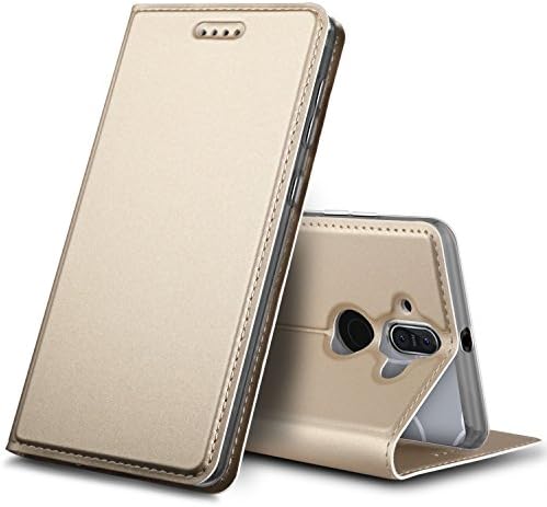 KuGi Nokia 8 Sirocco Case, Flip Cover Well Full Range Protection High Quality PU Case Cover Dirty Resistant Comfortable Hand Feeling with Stand Function for Nokia 8 Sirocco Smartphone (Gold)