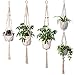 AMORNING Macrame Plant Hangers - 4 Pack, Hydroponic-Garden System