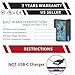 Pwr UL Listed 5.25V 3A Charger (NOT USВ-С) for HP-Chromebook-11 G1 G2 Pavilion x2 10; 10-k010nr 10-k077nr 11-1101 11-1121us PA-1150-22GO AC Adapter Extra Long Power Cord- !Low Power Charger Fixed!