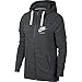 NIKE Women's Gym Vintage Full Zip Hoodie Anthracite/Sail Medium