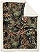 TrailCrest Baby Camo Blanket Infant Camo Accent Soft Sherpa and Plushed Lined Coral Fleece Swaddle, Toddler Stroller Blanket Gift Blanket (Everest White)