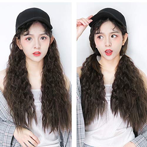 Long Curly Wig Cap Long Hair Baseball Cap Ball Caps Casual Hat with Wig