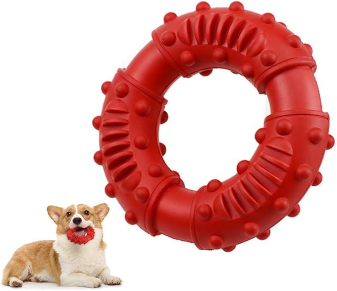 POCTEK Dog Chew Toy for Aggressive Chewers, Nearly Indestructible Natural Rubber