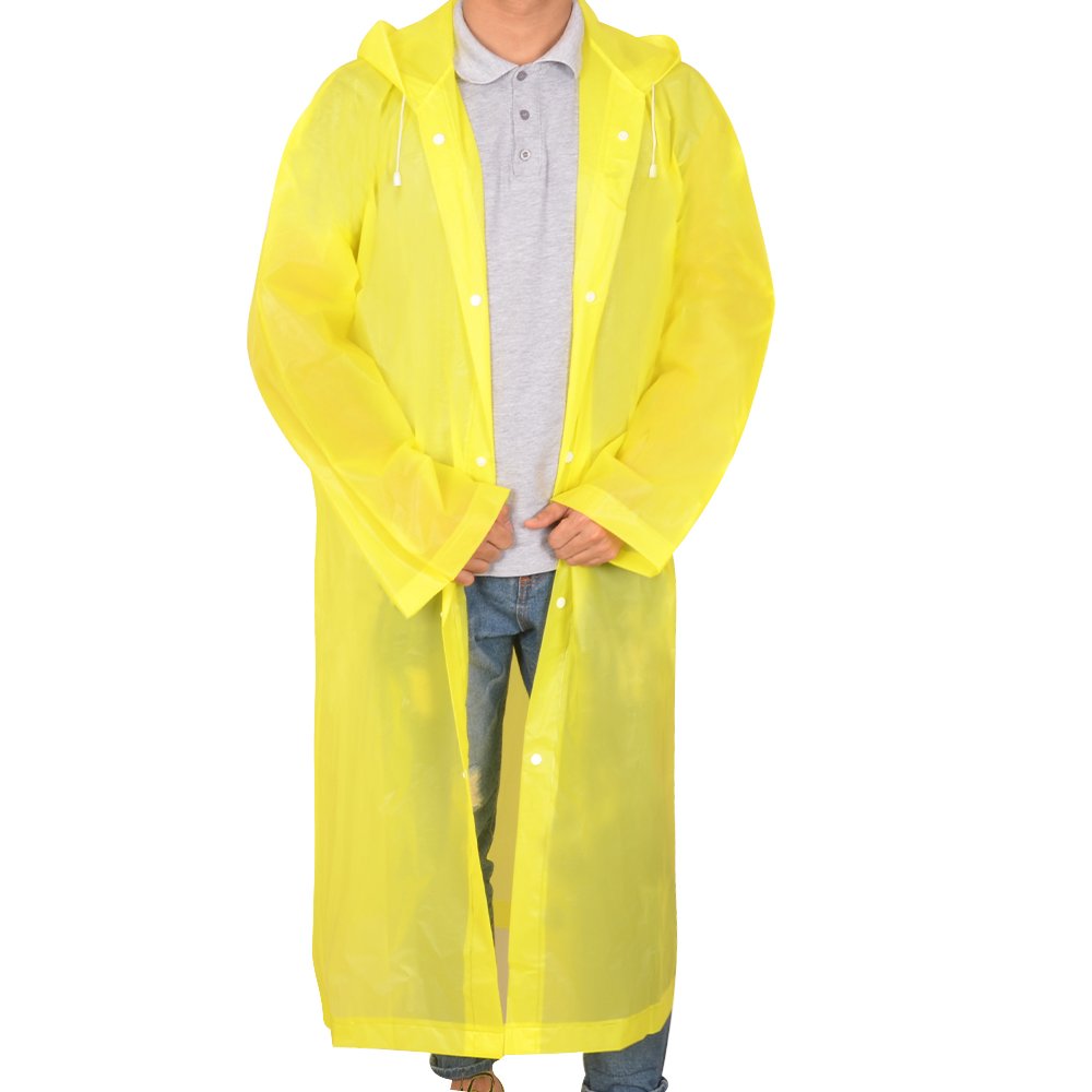 Alotpower Lightweight Compact Emergency Poncho for Theme Parks, Trip, Camping or School Events,Yellow