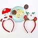 Resinta 6 Pieces Christmas Headband Reindeer Antlers Headband Santa Headbands for Christmas Holiday Costume Party