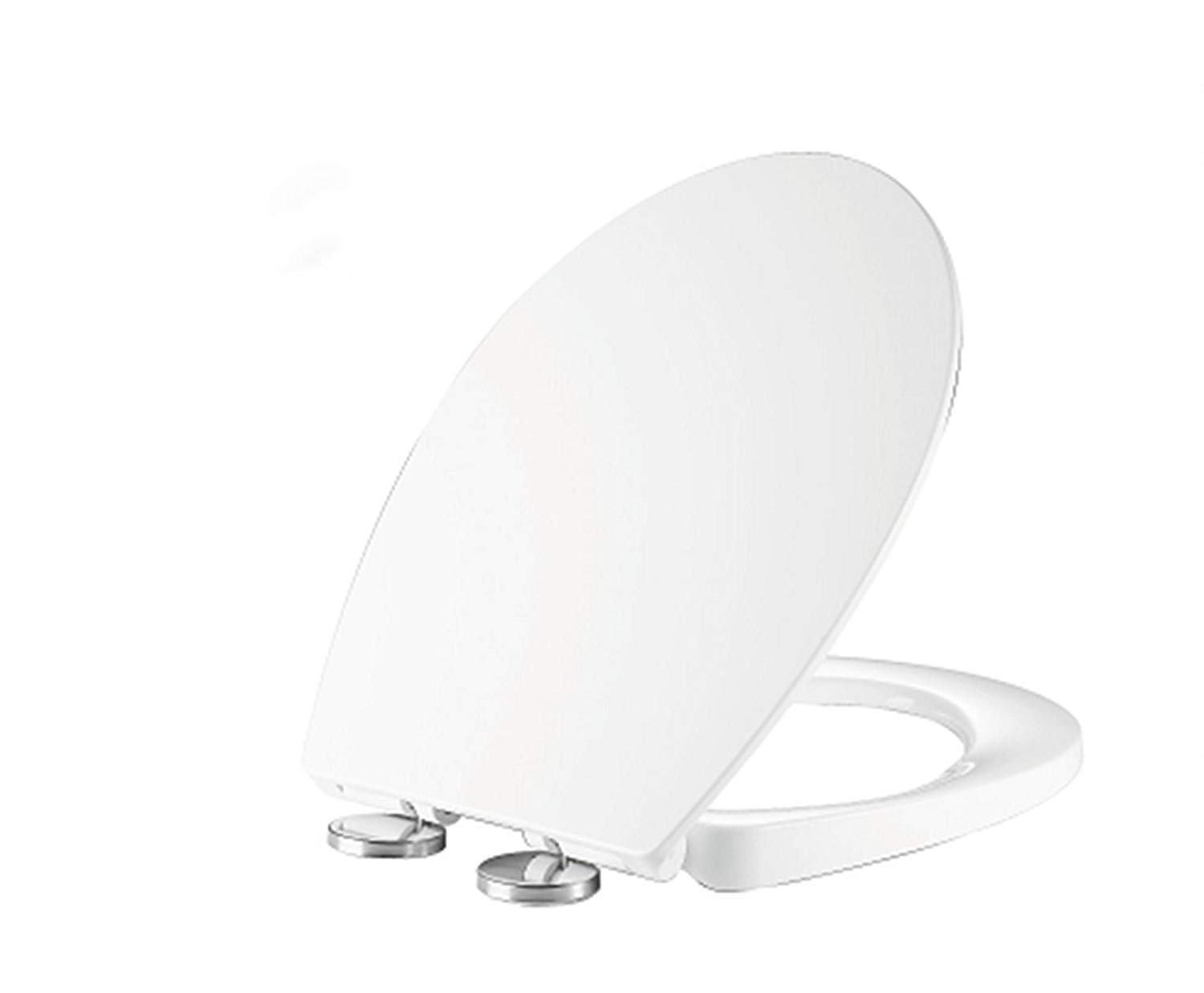 Ultra White Toilet Seat Soft Close Toilet Seat White Oval with Soft Close Hinges Quick Release Button for Cleaning Top Fixing Self Closing Toilet Seat Adjustable Plastic Toilet Seat Hinges Toilet Lid