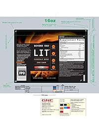 Beyond Raw LIT, Beyond Dew, 12 Cans, Contains Caffeine, L-Citruline, and Beta-Alanine, Nitrix Oxide...