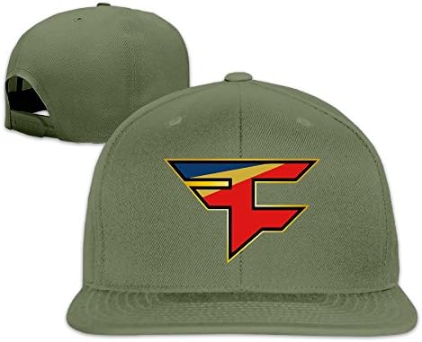 Gold FaZe Clan Team Logo Solid Snapback Baseball Hat Cap One Size ForestGreen
