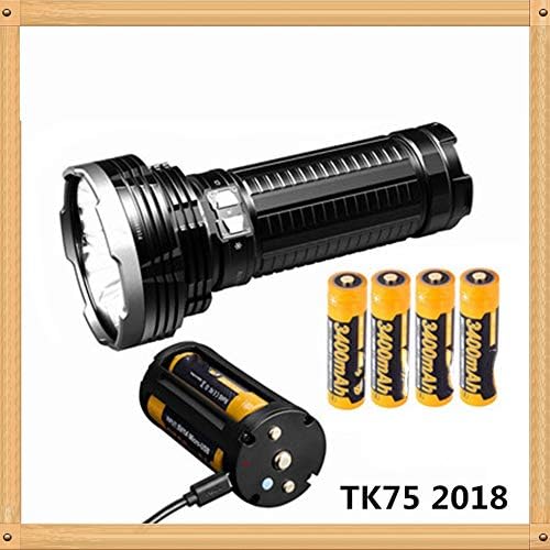 TK75 5100 Lumen 2018 Edition 4 CREE LED Flashlight/Searchlight + fenix A4 charger + fenix 3400X4 battery