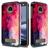 Moto Z Play Case, Moto Z Play Droid Case, TownShop Paint Clouds Design Hard Impact Dual Layer Shockproof Bumper Case For Motorola Moto Z Play/ Motorola Moto Z Play Droid