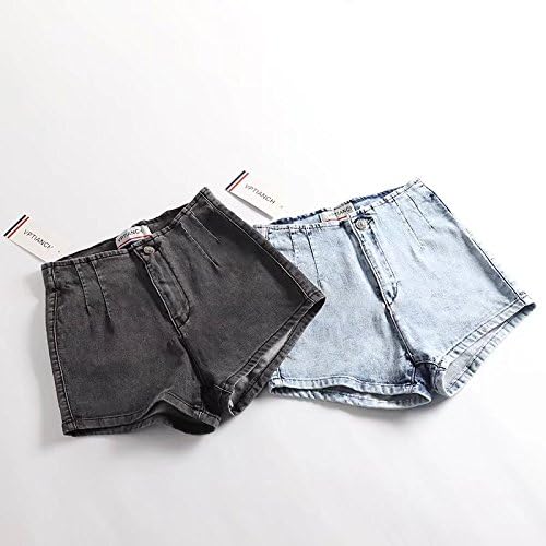 YYJZJW Ladies Shorts Women's Shorts Short Skirt Slim Thin Pack Hips High Waist Stretch Denim Shorts Hip Shorts
