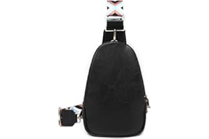 WSRYDJDL Women Chest Bag Sling Bag Small Crossbody PU Leather Satchel Daypack Shoulder backpack for traveling hiking Cycling