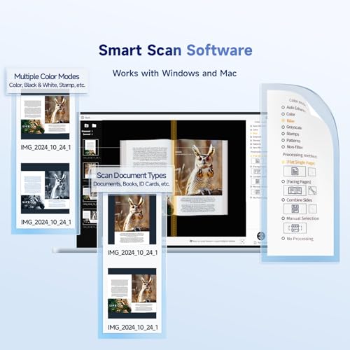 CZUR Shine Ultra 13MP Document Scanner, A3 Portable Book Scanner, 340-245 dpi, SuperSpeed Scanning, OCR 180+ Language, for Office, School, Library, Win and Mac