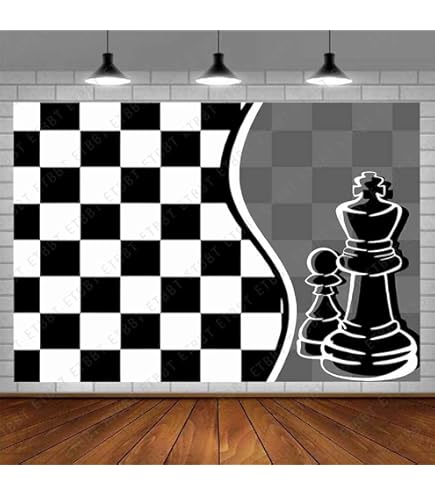 Black & White Checkered Tablecloth - 53x98 Inches, Plastic Chessboard Print For Birthday Parties, Racing Theme - View #11