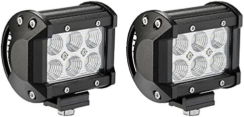 2x ABS CREE 18w Pods work lights Offroad dually Cree 4'' Square Led Spot Pod Light Driving Light Fog Light Offroad Truck 4WD Van Boat UTE ATV SUV Jeep Boat Golf