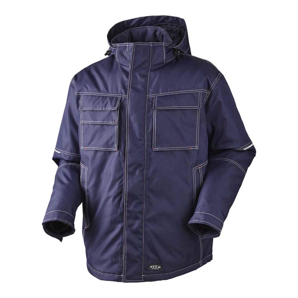 J.A.K. 61530502 Series 6153 100% Polyester with PU Coating Waterproof Rain High Performance Jacket, Navy, M Size