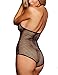 Svuencio Sexy Fishnet Teddy Lingerie Sheer Lace Mesh Bodysuit for Women