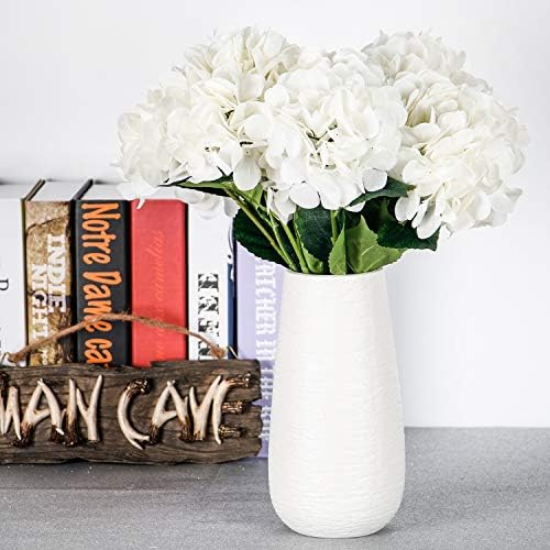 TYEERDEC Artificial Flowers Hydrangea Silk Flowers Fake Flowers for Wedding Home Garden Hotel Party Decoration Pack of 1 - White