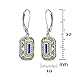 Newshe Gemstone Created Blue Sapphire Dangle Drop Earrings for Women 925 Sterling Silver White AAA Cz