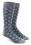 Textured Diamonds Men's Cotton Blend Dress Socks