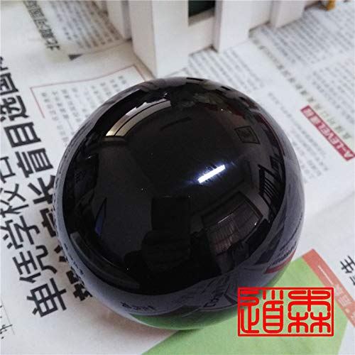 DSJUGGLING Solid Black Acrylic Contact Juggling Ball - 75mm - 3 inch