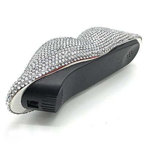 EPLAZA Silver Sexy Lips Mouth Fixed Land Line Telephone Shining Desk Wired Corded Phone Home Office Decoration