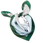 MEISEE Mulberry Silk Scarfs Women Small Square Scarf 21" x 21" Breathable Lightweight Neckerchief Headscarf