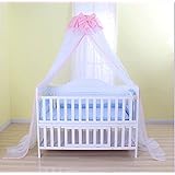 Baby Net Baby Toddler Bed Crib Dome Canopy Netting (butterfly white)