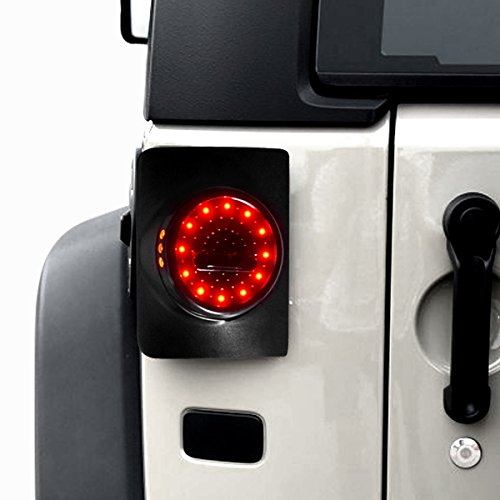 Icars round style led tail lights for jeep wrangler jk …