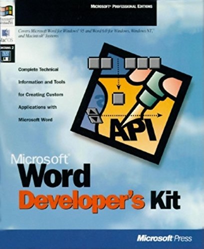 Microsoft Word Developer's Kit: Microsoft Press, Microsoft Corporation ...