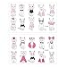 Temporary Tattoos for Girls Kids Women(180pcs), Konsait Cute Kitty Cat Tattoos Waterproof Body Art Sticker Great Birthday Party Favors Kids Party Accessories Goodie Bag Stuffers Party Fillers Gift
