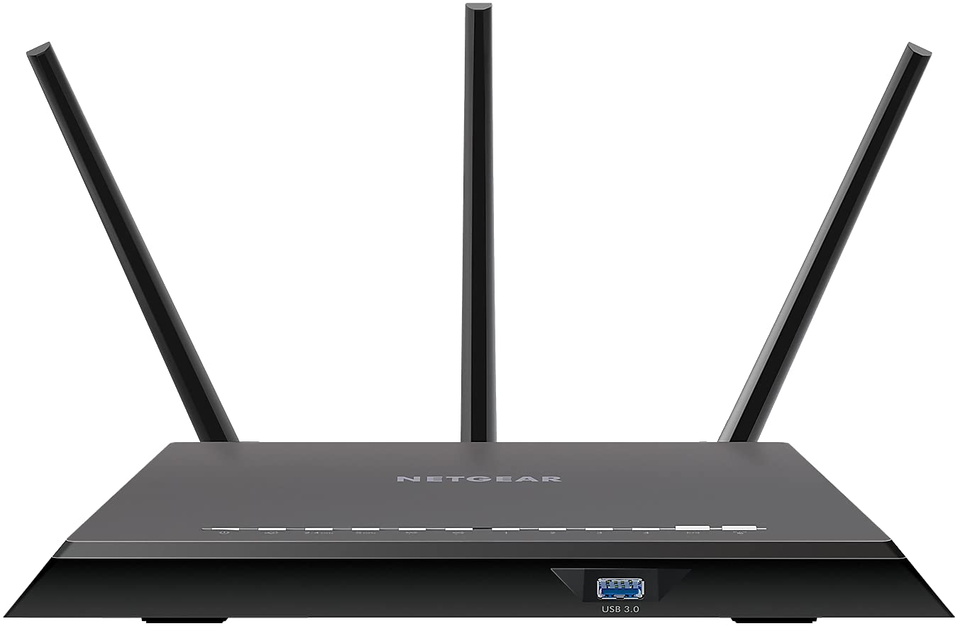NETGEAR Nighthawk Smart Wi-Fi Router (R7000) - AC1900 Wireless Speed (Up to 1900 Mbps) | Up to 1800 Sq Ft Coverage & 30 Devices | 4 x 1G Ethernet and 2 USB Ports | Armor Security