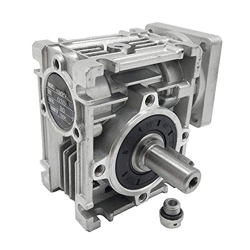 NMRV-030 Worm Gear Speed Reducer NEMA23 Stepper Gearbox Ratio 80:1 for Stepper Motors