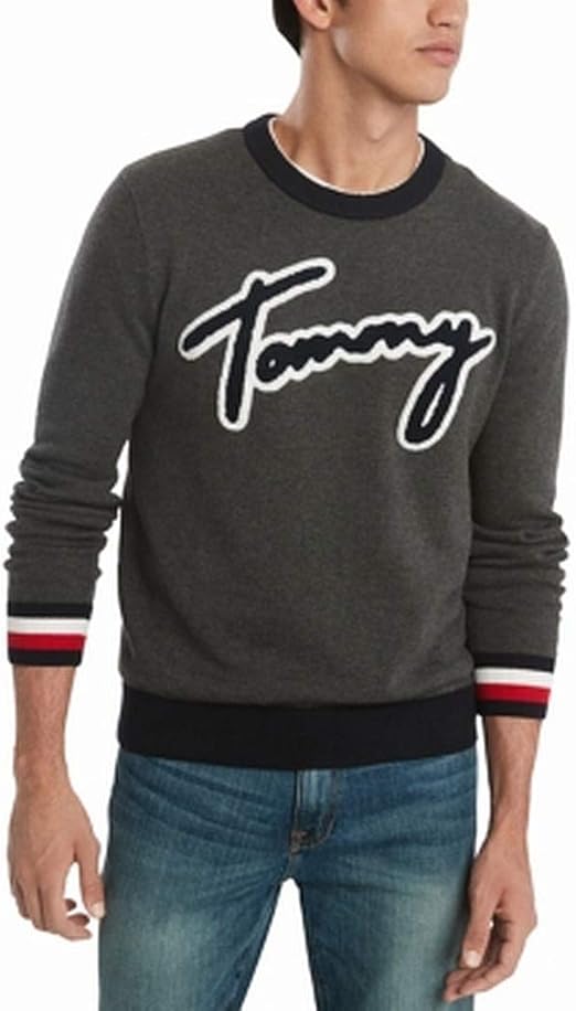 tommy hilfiger mens pullover big flag sweater