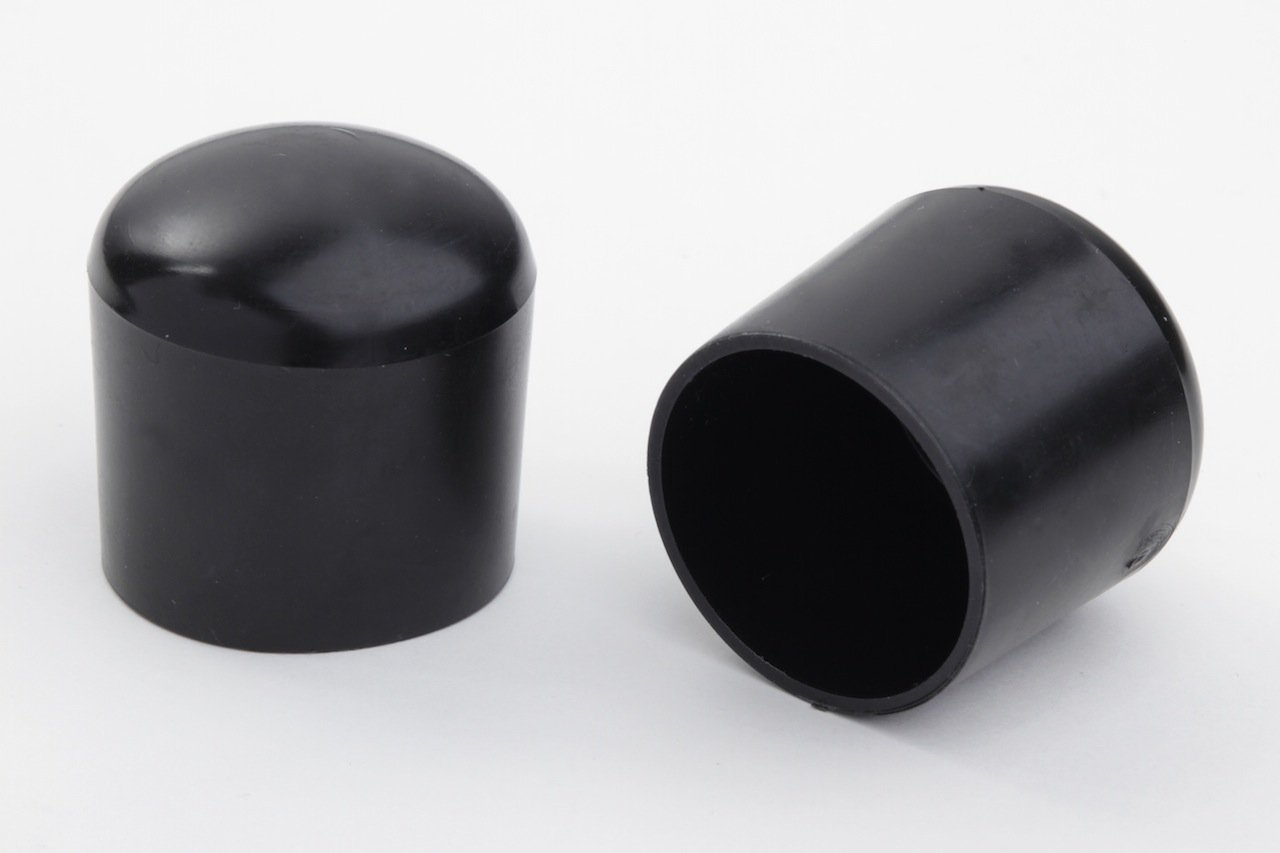 4x Chair Leg Cap Floor Protector End Caps, Diameter 28 mm Plastic Black