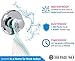 HOME SO Suction Cup Hooks for Shower Bathroom Kitchen Glass Door Mirror Tile, Diamond Collection - Removable Hook Hanger for Towel, Bath Robe, Coat, Loofah - Diamond Chrome (2-Pack)