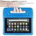 Case Compatible All-New Fire 7 2017 and 2015 with Screen Protector and Stylus, AFUNTA Convertible Handle Stand EVA Protective Case and PET Film Compatible Amazon 7 inch Tablet (7th and 5th Generation) - Blue