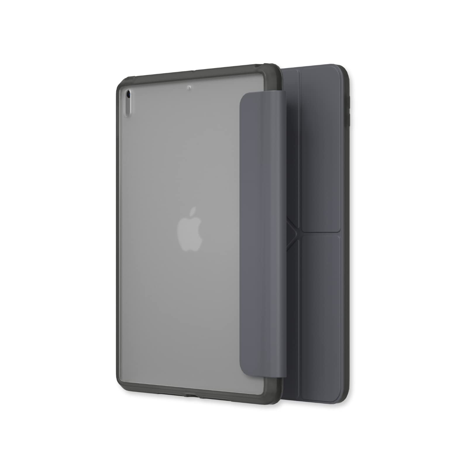 RHINOSHIELD Case for iPad compatible with iPad 9th Gen (10.2 inch)|Multi-angle Stand, Detachable Magnetic Folio, Auto Sleep/Wake Cover, Drop Resistant, Shock Absorbent - Ultimate Gray