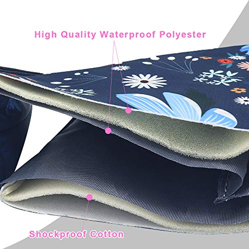 Cosmetic Bag, UYRIE Makeup pouch Travel Makeup Bags Waterproof Toiletry Bag (Two pieces Blue Flower&Pink Flower) 5 Cosmetic Bag, UYRIE Makeup pouch Travel Makeup Bags Waterproof Toiletry Bag (Two pieces Blue Flower&Pink Flower)