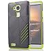 Huawei Mate 7 Case, Ranyi [Stripe Armor Series] [Shock Absorbing] Luxury Striped Design Hard Cover + inner Soft Rubber 2 in 1 Rugged full body Protective Case for Huawei Ascend Mate 7 (green)