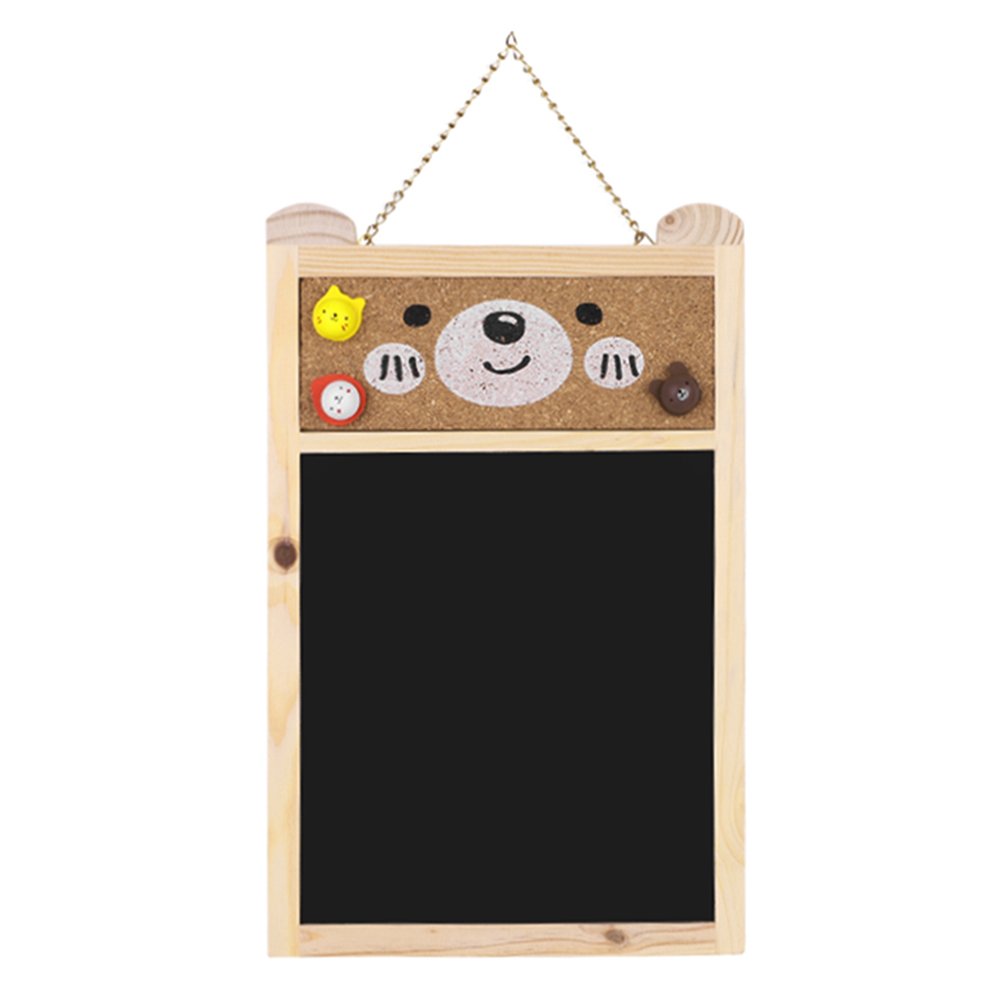 Combination Chalk and Cork Board Magnetic Notice Board Hanging Message Board Bulletin Board Memo Vision Board Wall Mounted Cork Board Entryway Reminder for Office Home and School