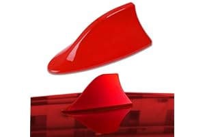 ASUBHA Car Shark Fin Antenna Cover, Roof Aerial Base AM/FM Radio Signal for Car SUV Truck, Vehicle Shark Fin Shape Cover with Adhesive Tape, Car Accessories Antenna Replacement Fits Most Cars