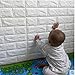 3D Brick Wall Stickers, Brick Wall Panel, Family Self Adhesive Brick Wallpaper for Background TV Bedroom Living Room Kitchen Decor 60 x 60CM by YTAT (1, white)