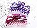 Prettyou Thick Hair Super Large Clips Crystal Plastic Claw Clamps Hairgrips Clips Accessories for Women, 2 pack. (F)