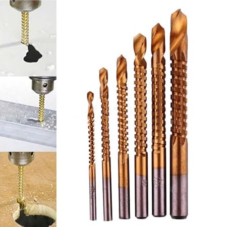 Generic 6PCS HSS HIGH SPEED STEEL TITANIUM COATED DRILL BIT SET 3/4/5/6/6.5/8mm