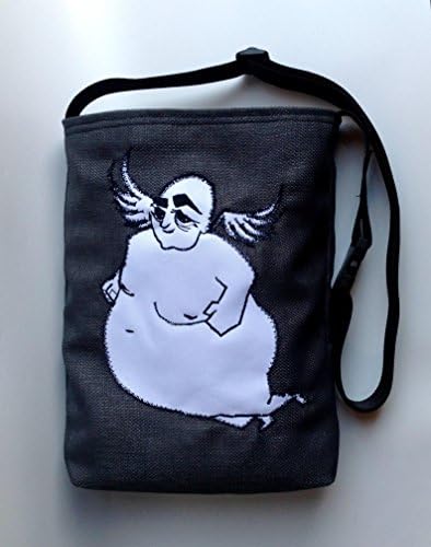Funny Fat Angel small grey open cross-body bag/ Teenager gift/ Swag Commuting Cross-bag